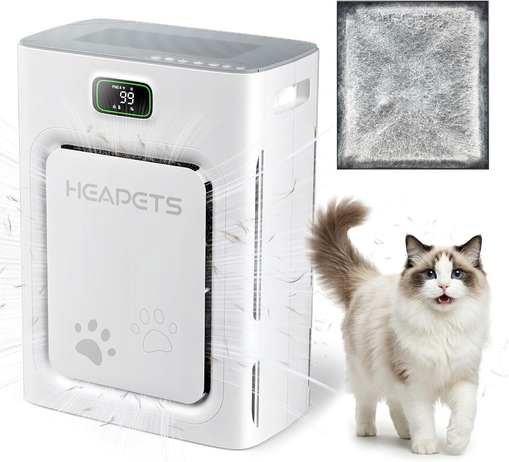 Pet Air Purifier with HEPA Filter Odor Control for Dogs & Cats