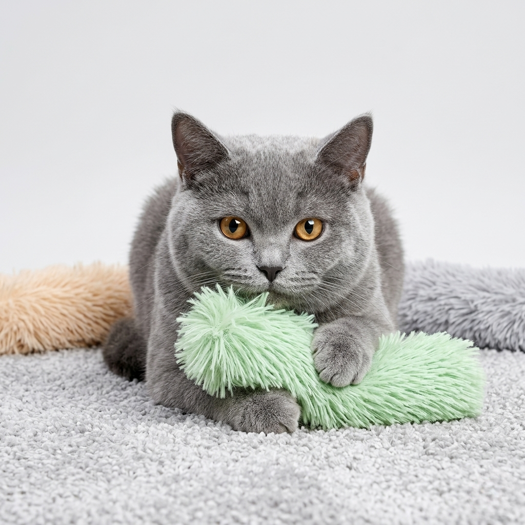 Interactive Catnip Plush Pillow