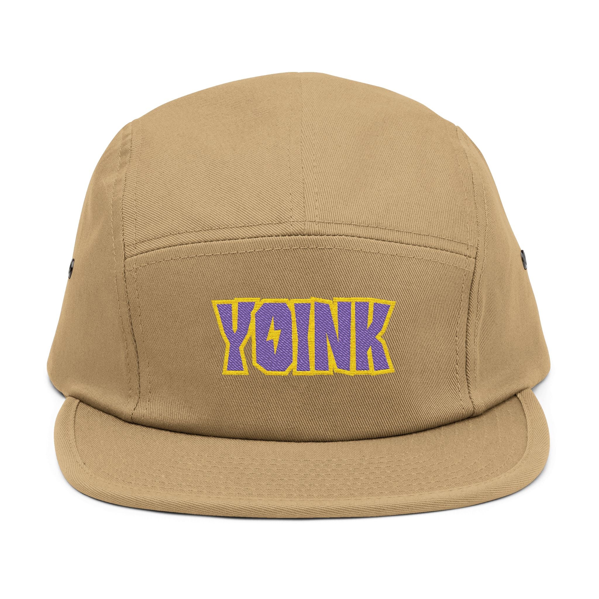 Yoink Embroidered 5-Panel Cap — Casual Streetwear Hat