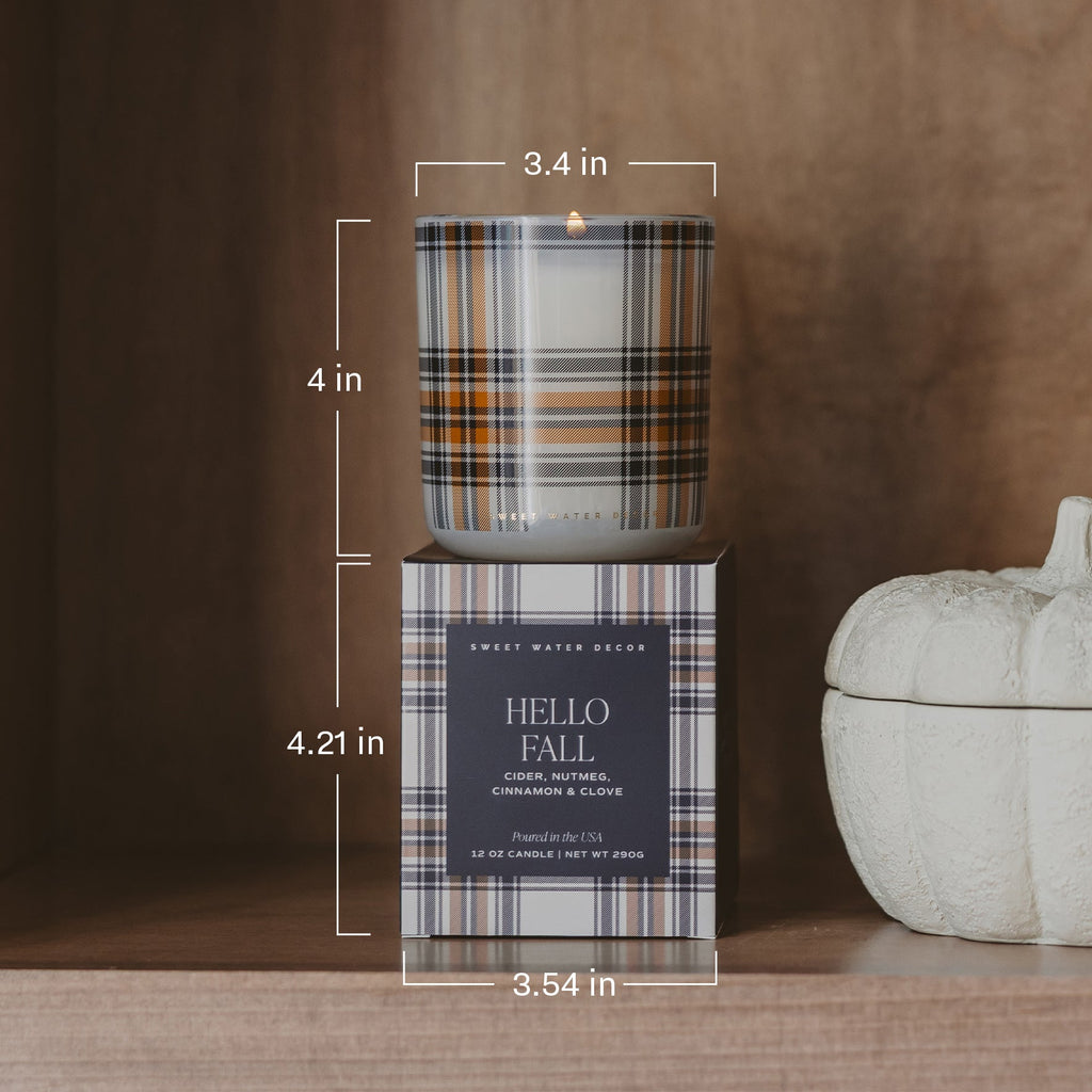 Cozy Season Soy Candle - Boxed Amber Tinted Glass Jar - 12 oz