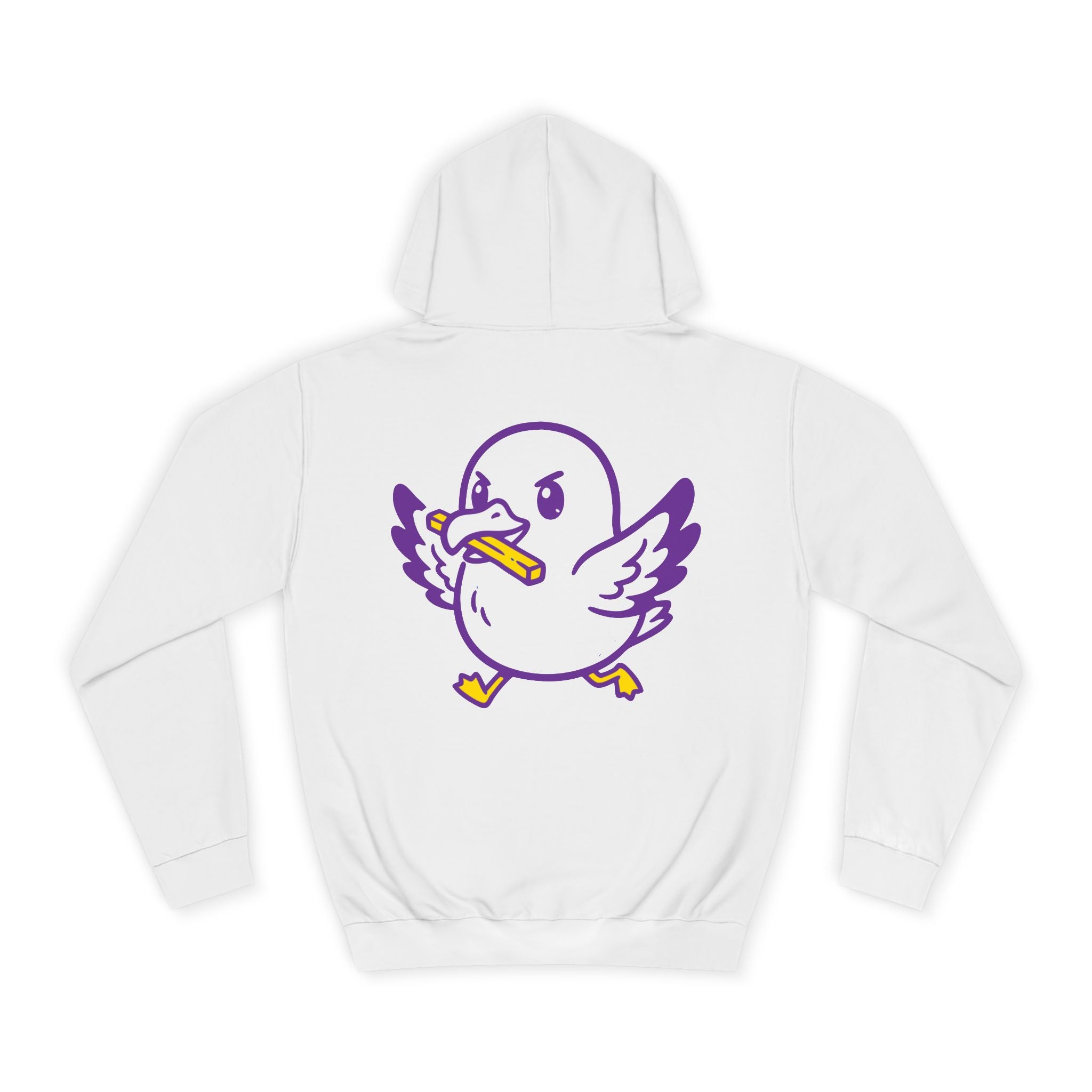 Yoink College Hoodie — Cute Mascot Cartoon Duck Graphic Pullover