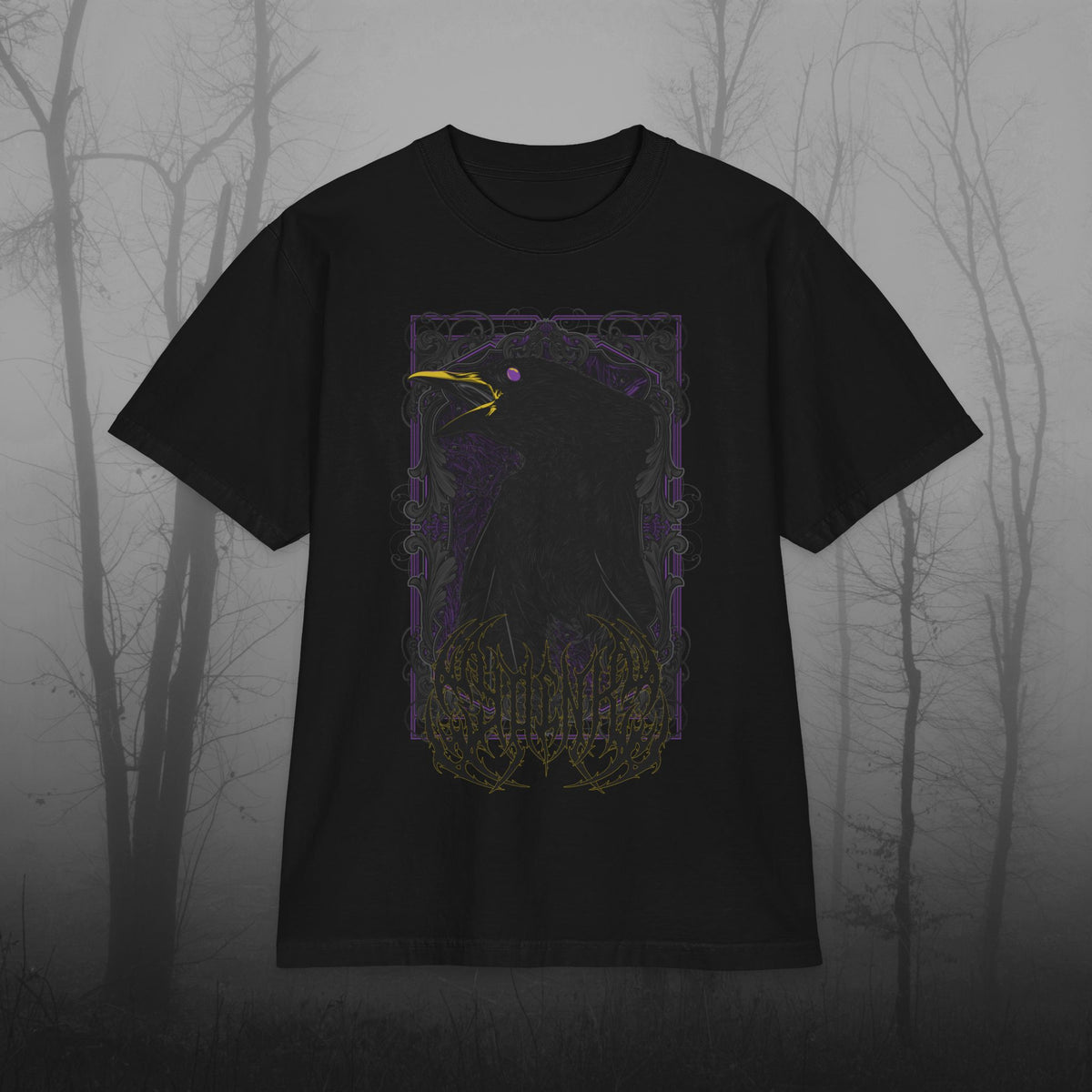 Yoink Doom Crow Tee — Heavyweight Oversized Cotton Tee