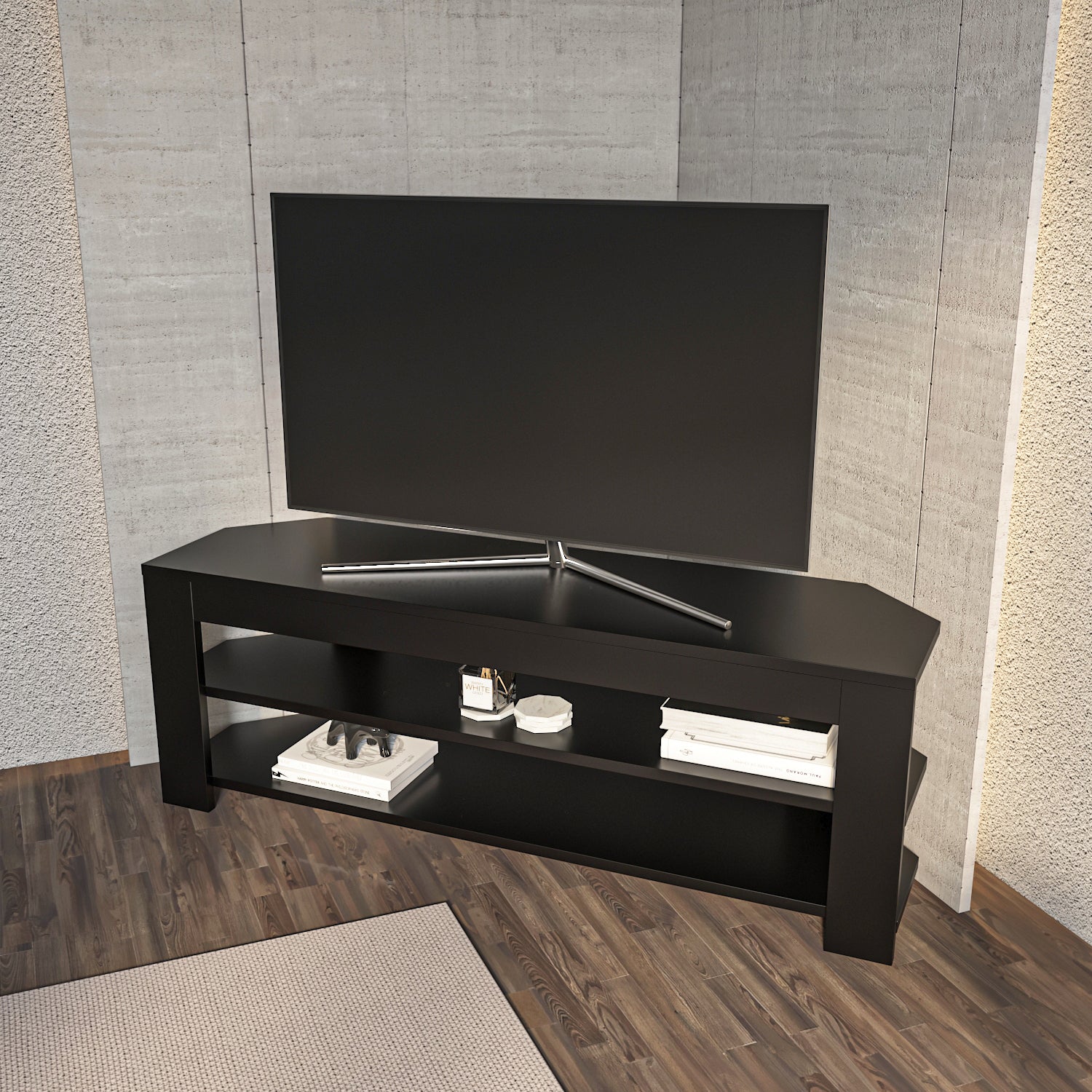 Rita 47" Modern Space-Saving Corner TV Stand