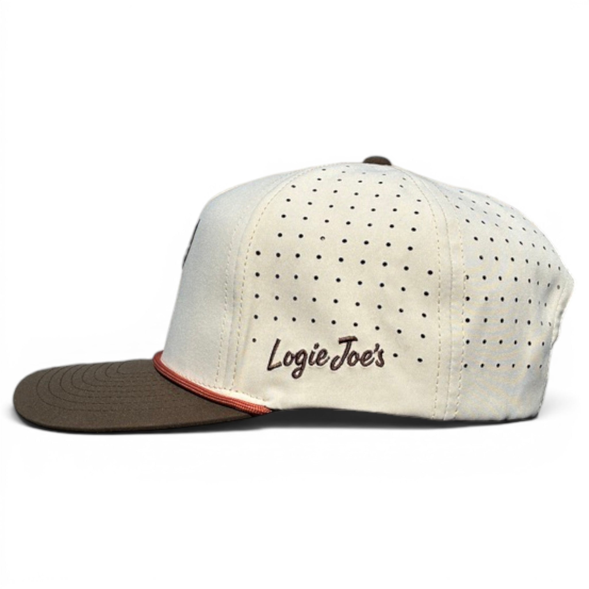 Longhorn Golf Hat | Snapback Cap | Built-in Magnetic Ball Marker Holder + Marker Included | Adjustable Tan Bull Skull