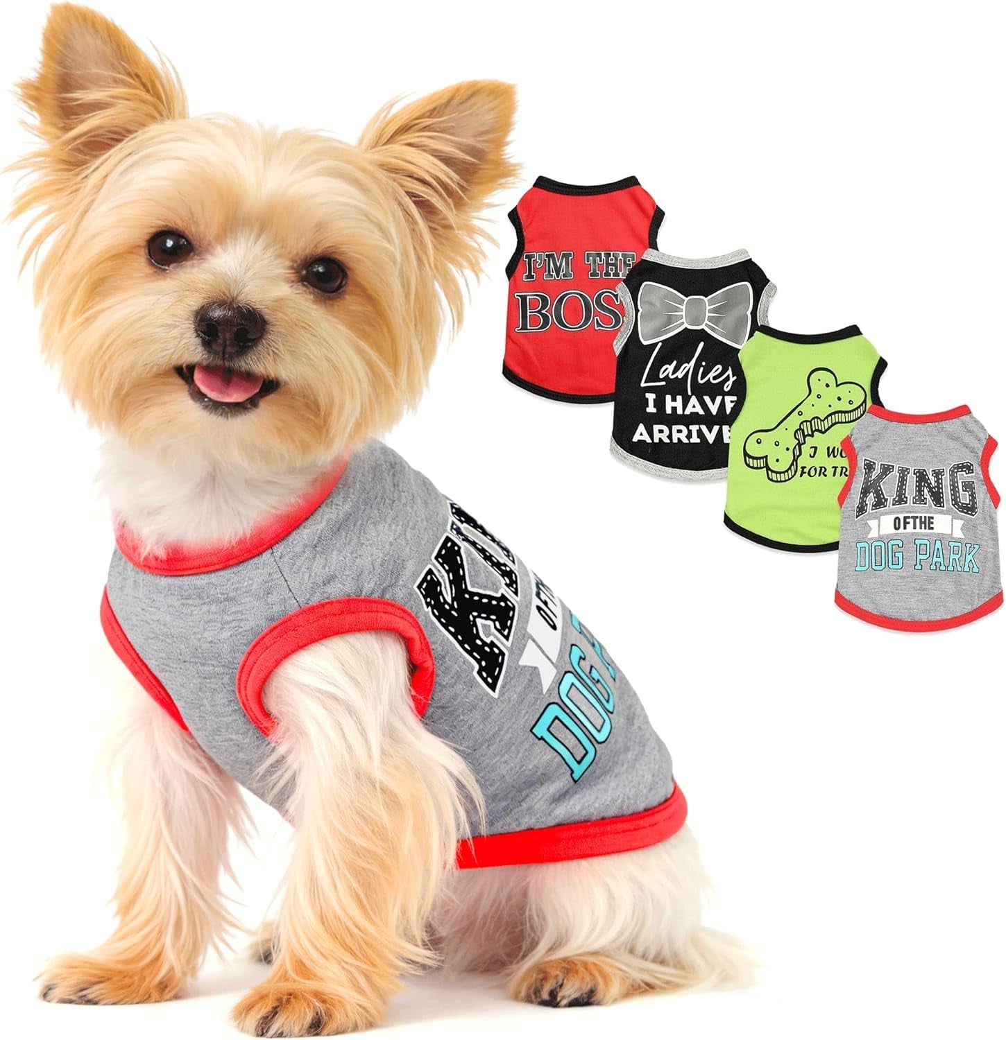 Small Dog Shirts — Cute Puppy Clothes for Chihuahua, Yorkie & Small Breeds | 4-Pack