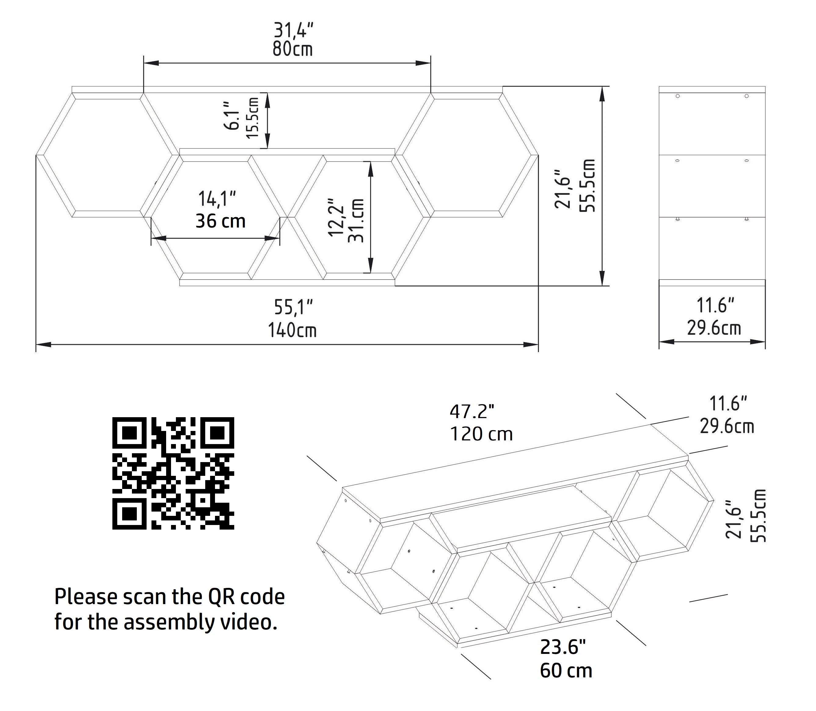 Bal 47'' Geometric Style TV Stands