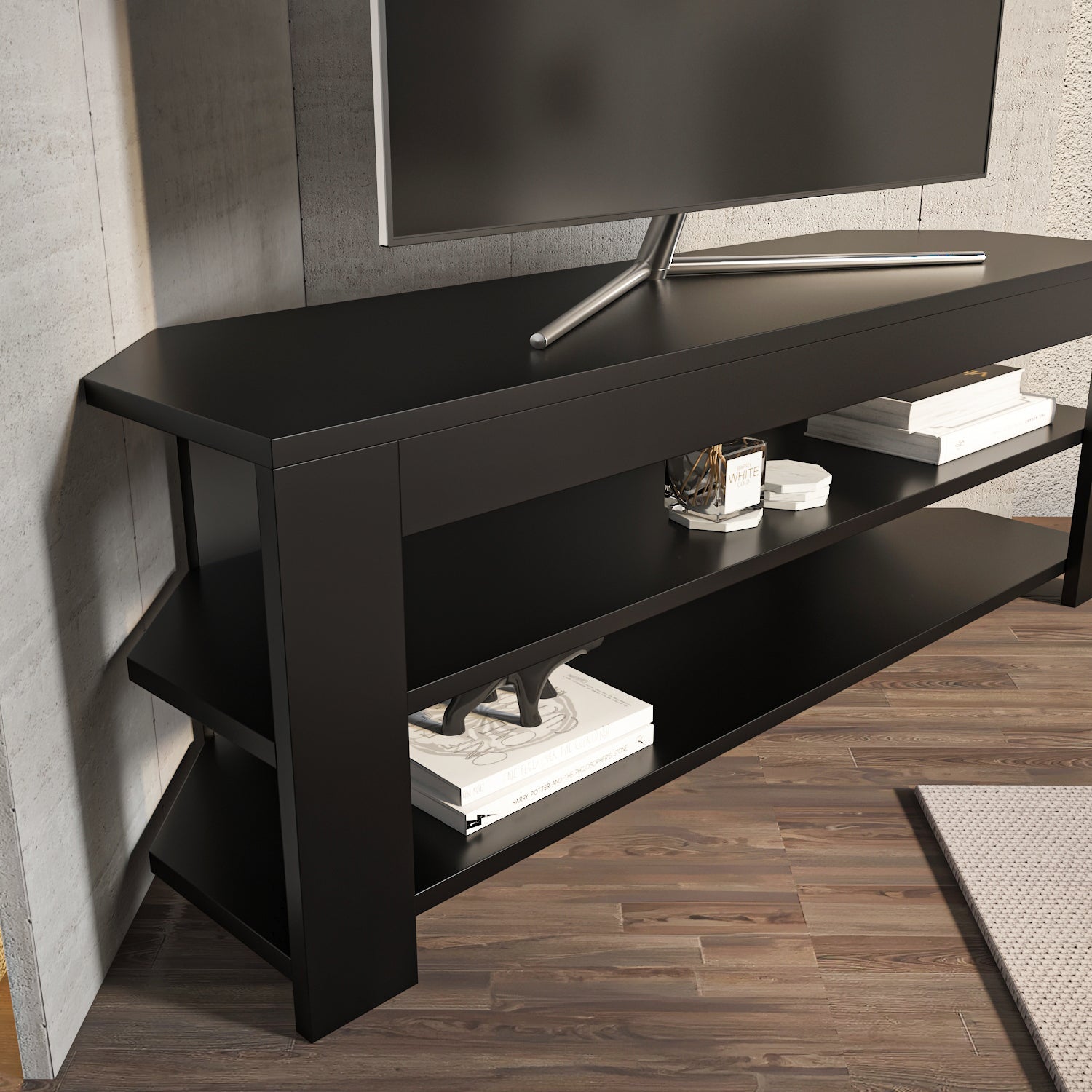 Rita 47" Modern Space-Saving Corner TV Stand