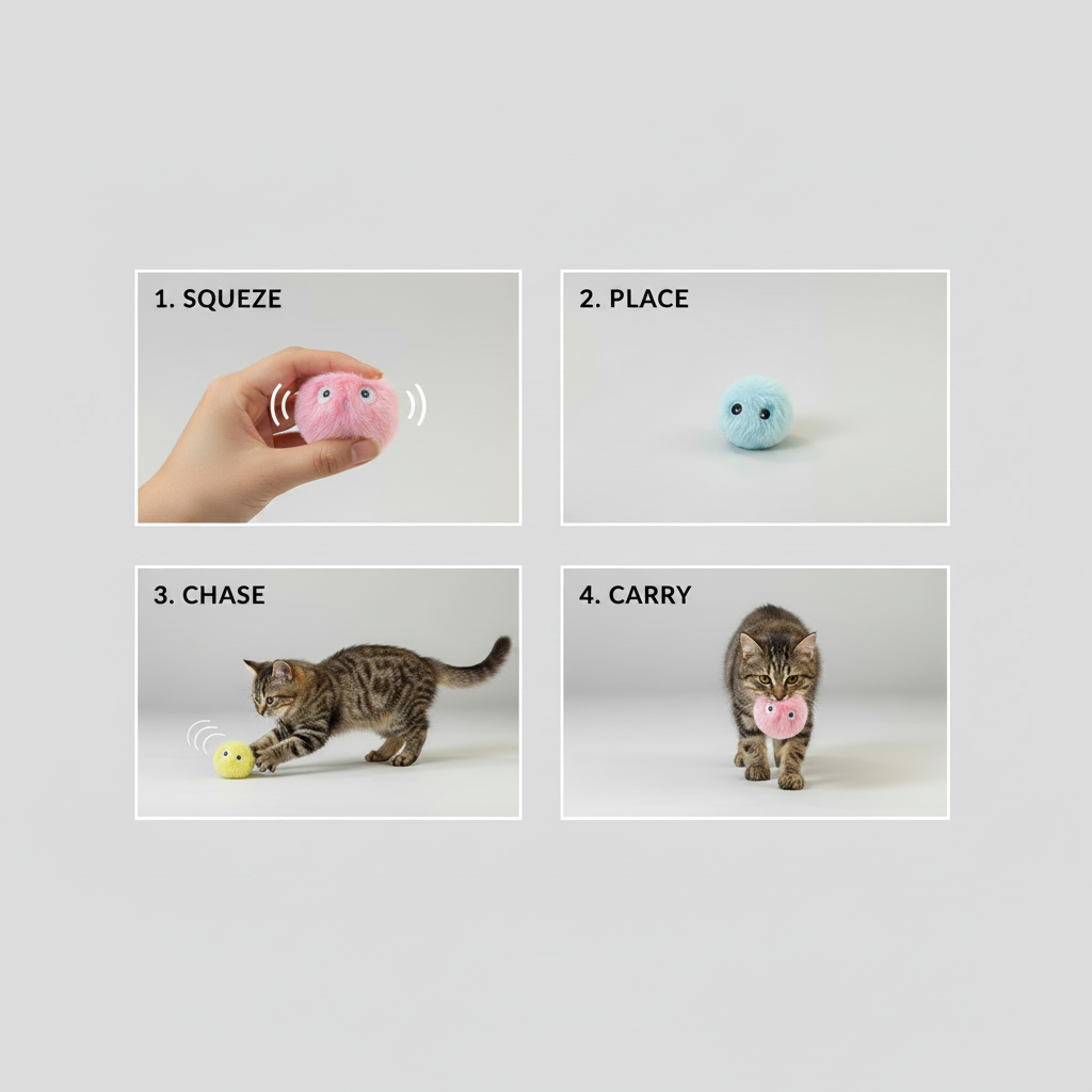 Plush Squeaker Balls (Pack of 3)