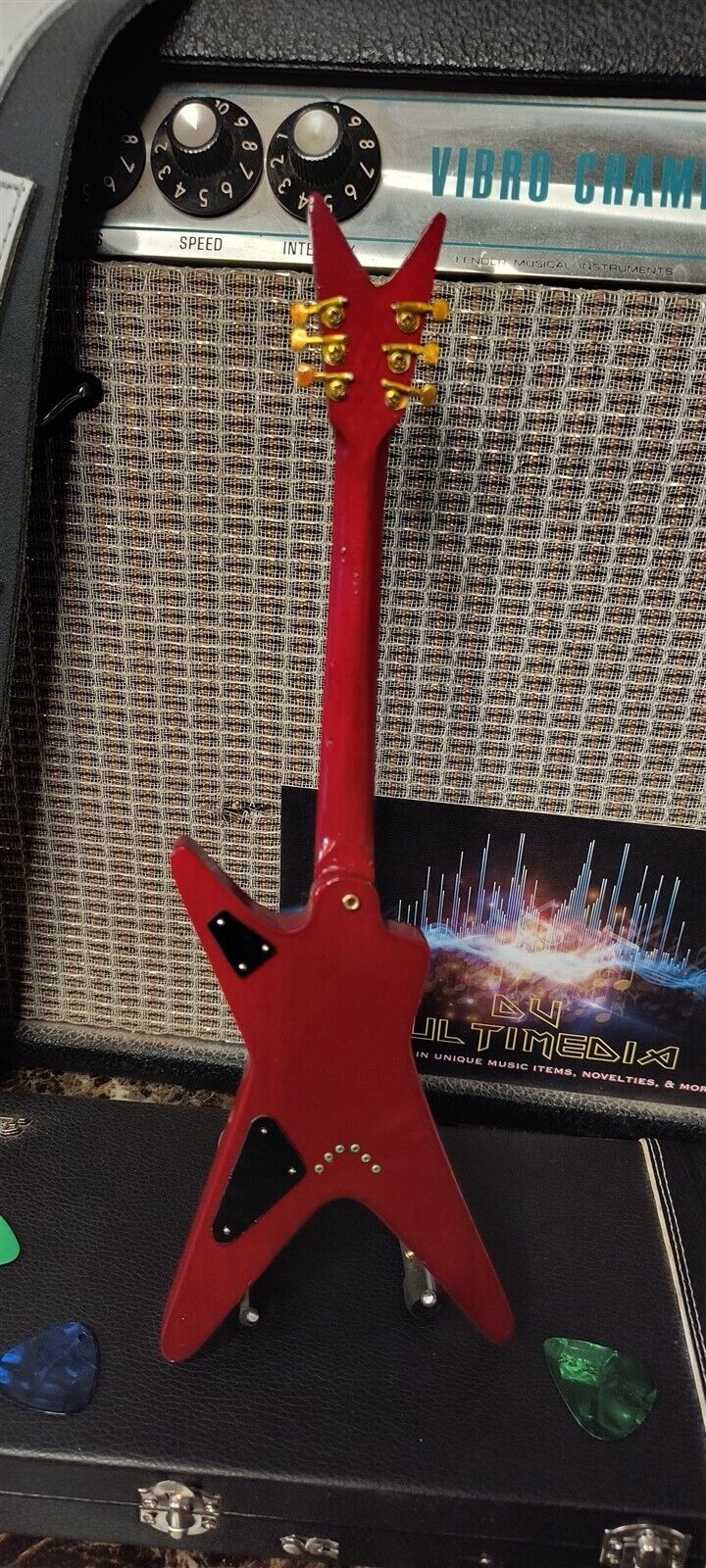 SAMMY HAGAR - Classic Dean Vintage Red ML 1:4 Scale Replica Guitar ~Axe Heaven~