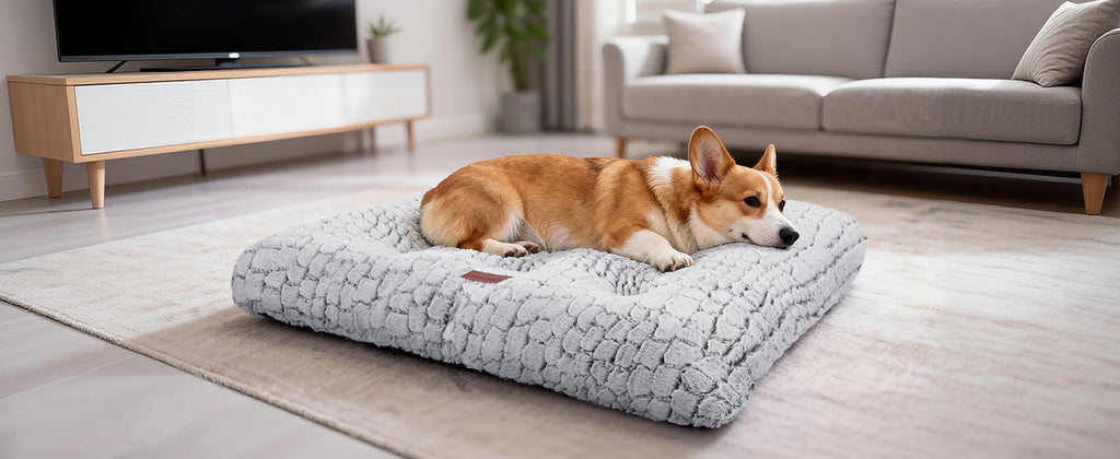 Dog Crate Bed Pad Soft Plush Washable Kennel Mat Anti Slip 24x18 For Small Dogs