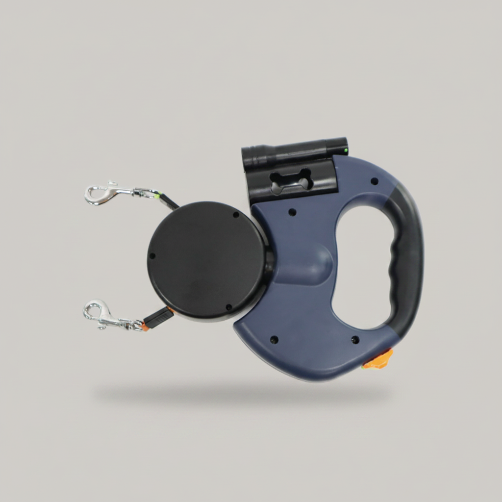 Dual Dog Leash with Anti-Tangle Rotation