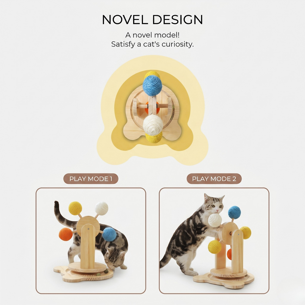 Interactive Ferris Wheel Cat Scratcher