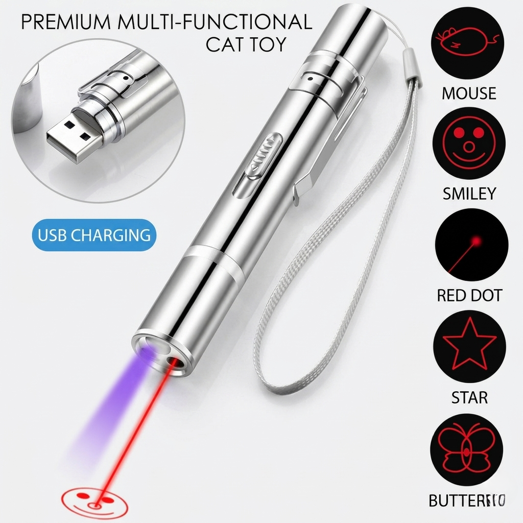 3-in-1 Laser Pet Toy & UV Flashlight Pen