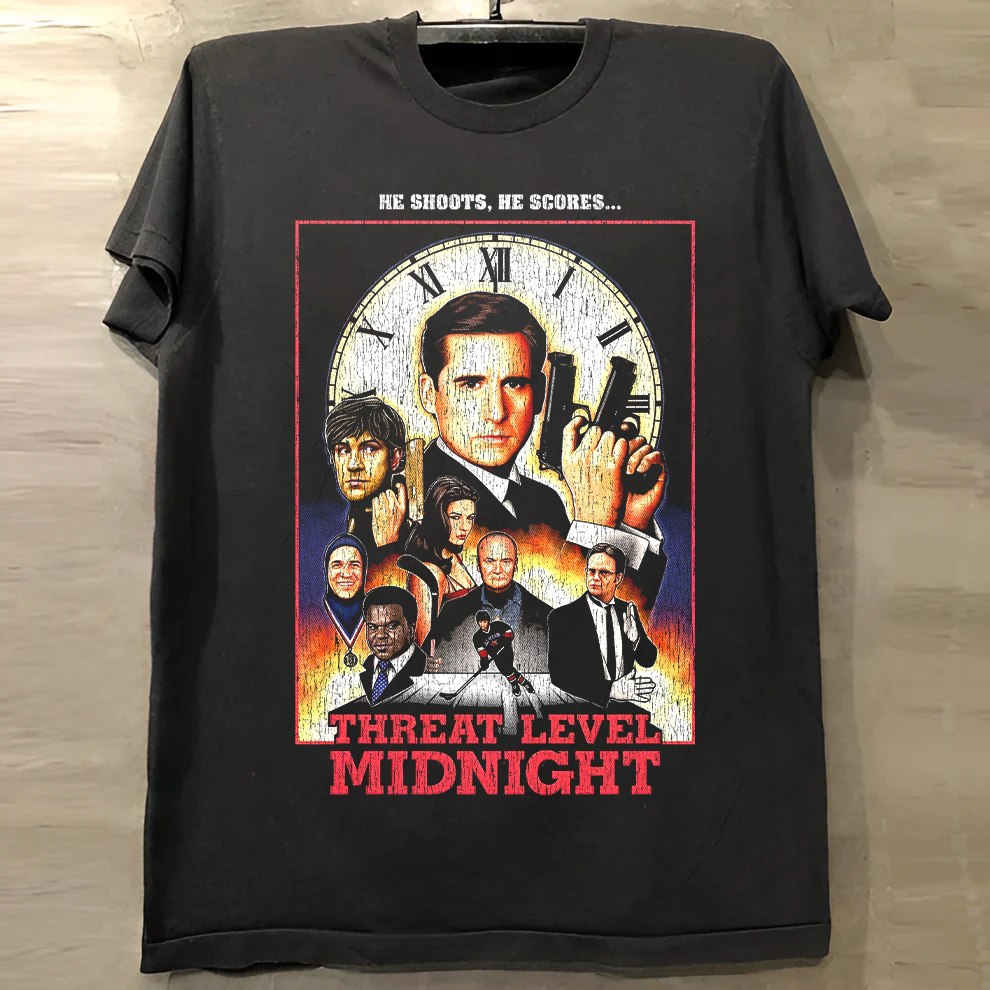 Threat Level Midnight Vintage Black T-Shirt