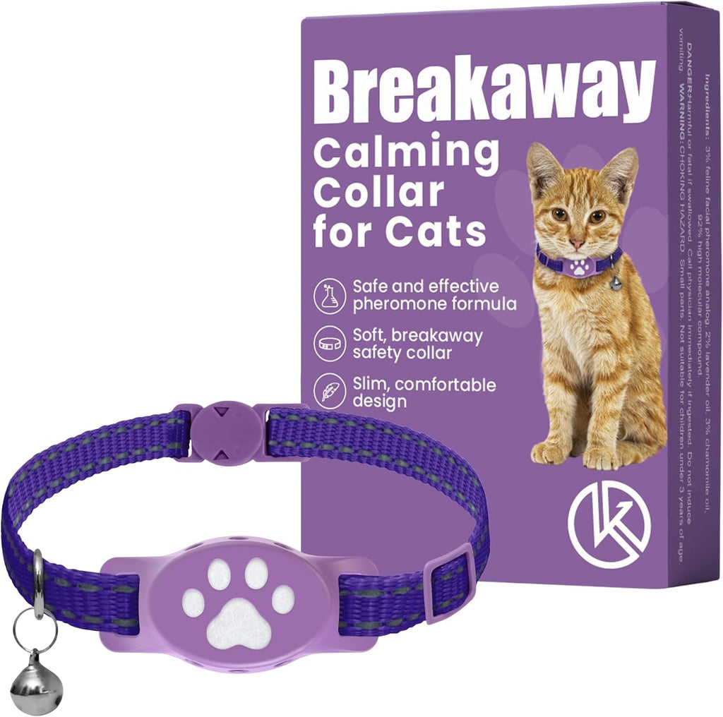 Cat Calming Collar Plus Breakaway Pheromone Collar for Stress Relief