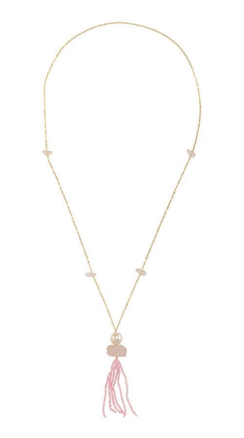 39" Tassel Necklace and Freshwater Pearl Necklace