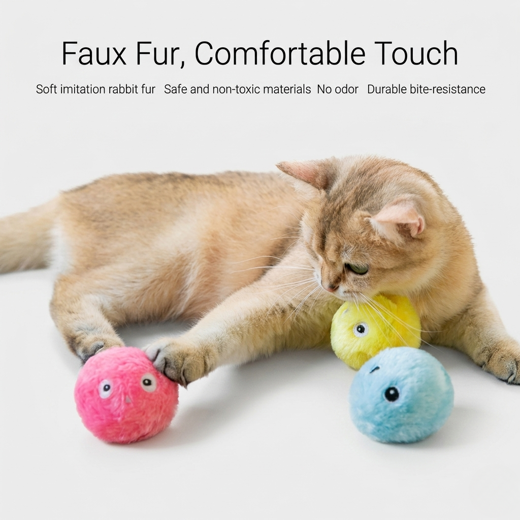 Plush Squeaker Balls (Pack of 3)