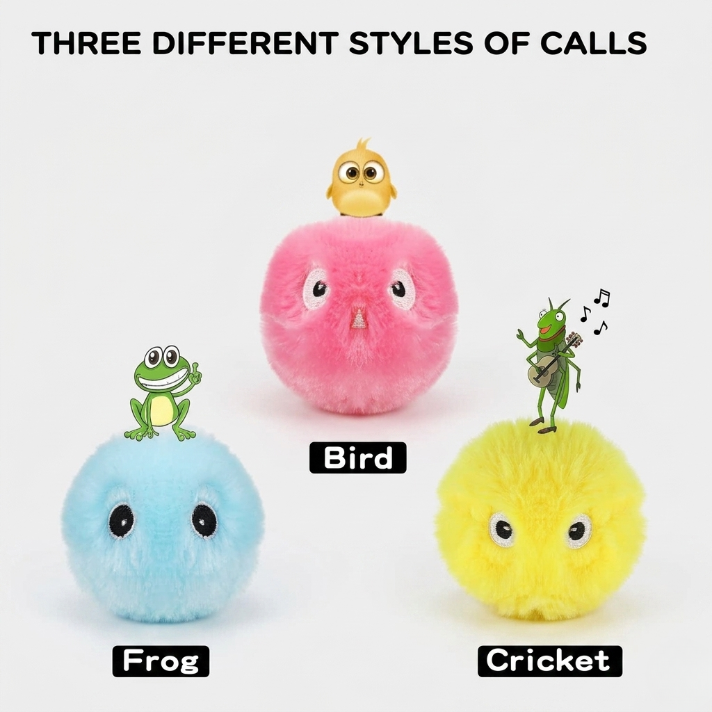 Plush Squeaker Balls (Pack of 3)