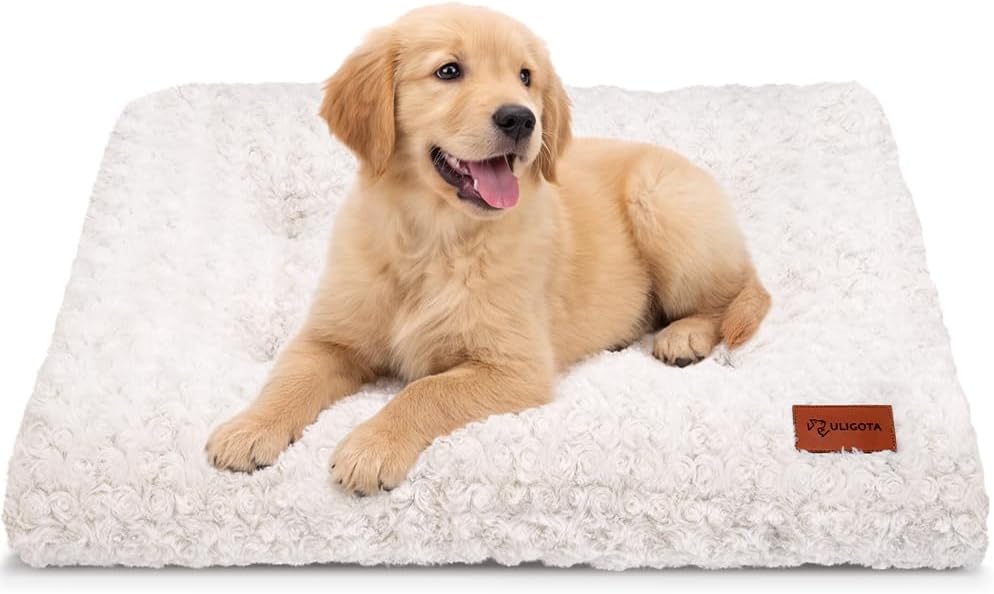 Dog Crate Bed Pad Soft Plush Washable Kennel Mat Anti Slip 24x18 For Small Dogs