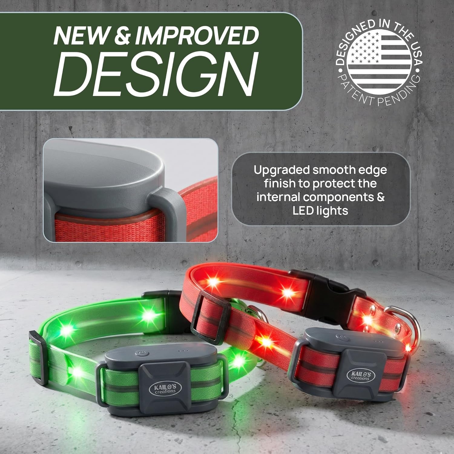 Dog Training Collar for 2 Dogs — 360° LED Lights, 4200FT Range, Waterproof