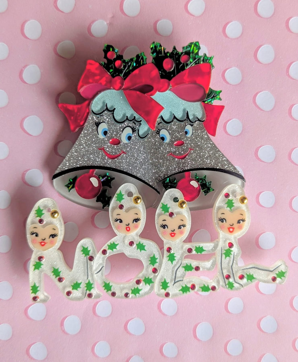Playful Pixies NOEL Brooch by 50's Vintage Dame x Lipstick & Chrome