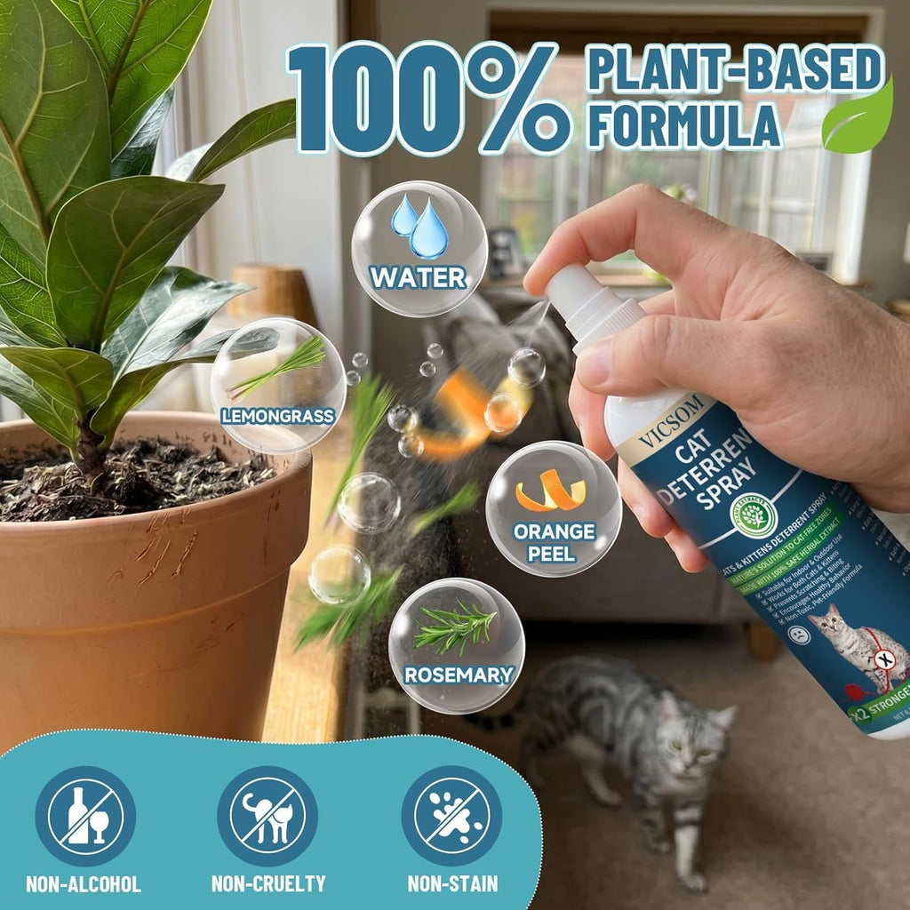 Cat Deterrent Spray for Furniture Scratching & Chewing Indoor Outdoor