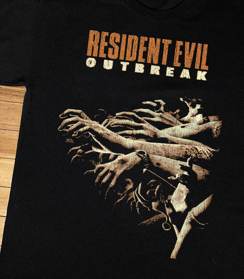 03 Resident Evil Outbreak Ps2 Black T-Shirt