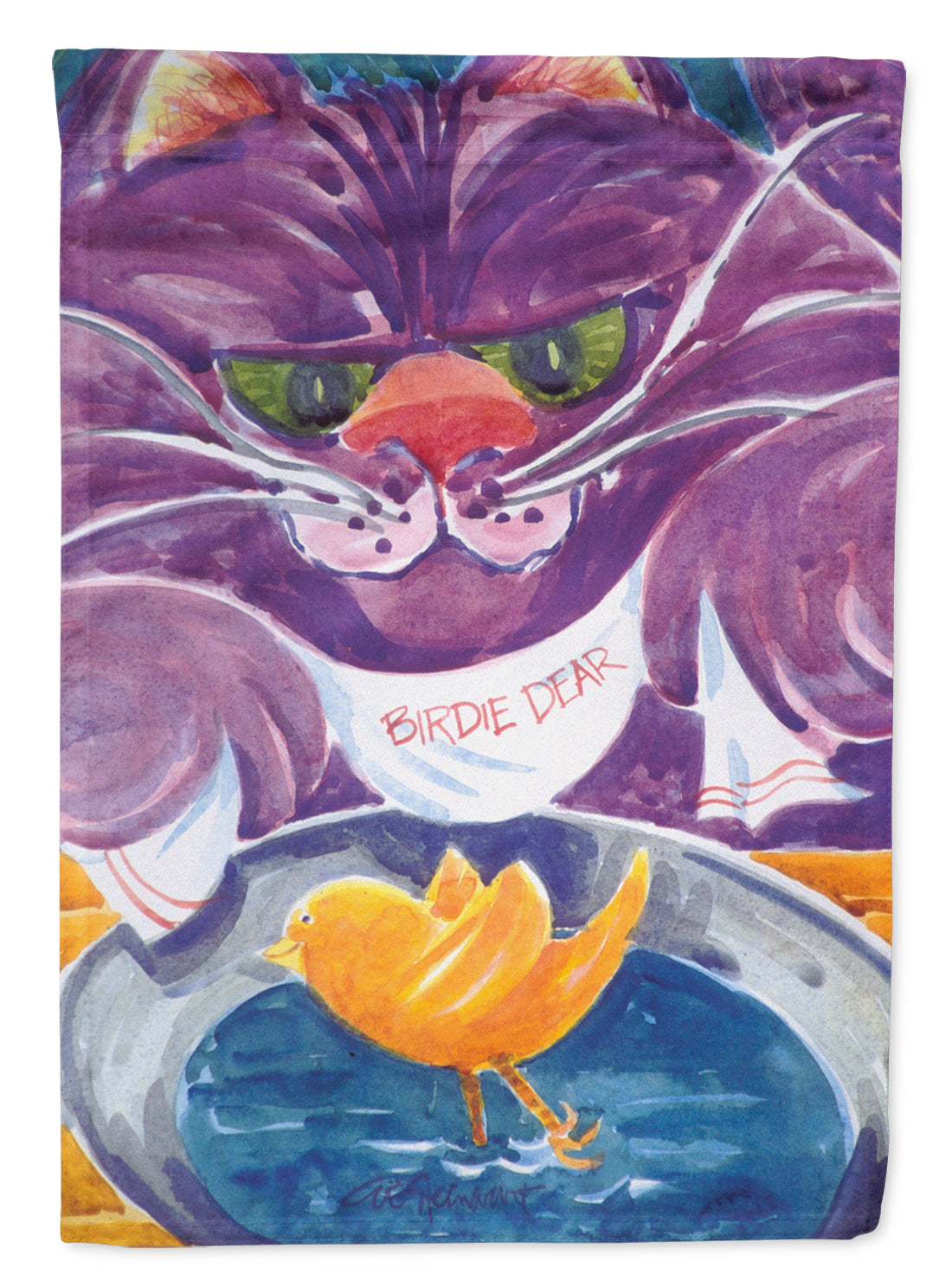 Purple Cat Birdie Dear Garden Flag Mailbox Decorative Yard Banner Outside Patio Artwork for Flower Beds, Garden Size, Multicolor