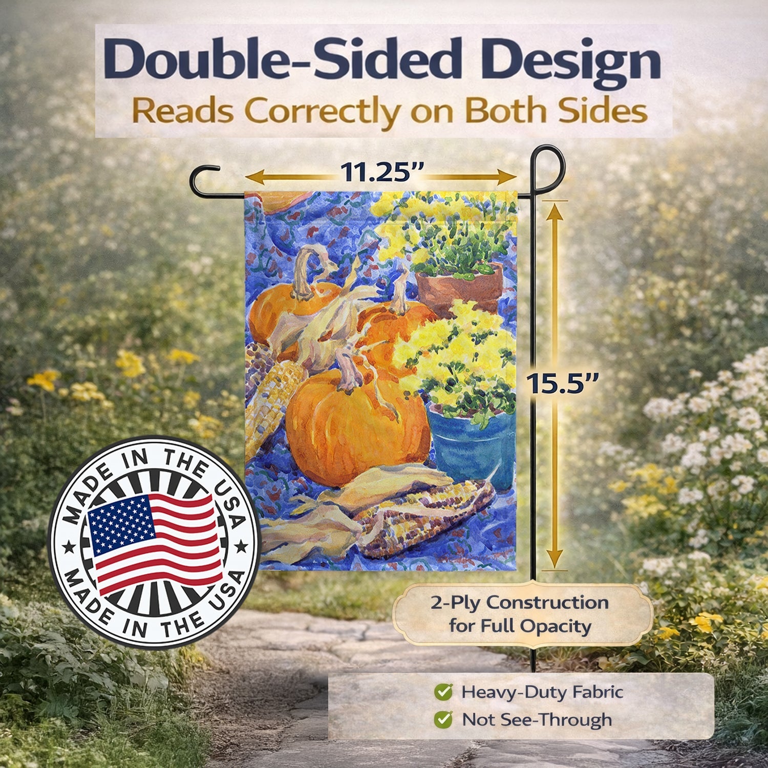 Flower - Mums Garden Flag Mailbox Decorative Yard Banner Outside Patio Artwork for Flower Beds, Garden Size, Multicolor
