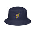 Bucket Hat — Purple & Gold Lightning Ribbon Embroidery