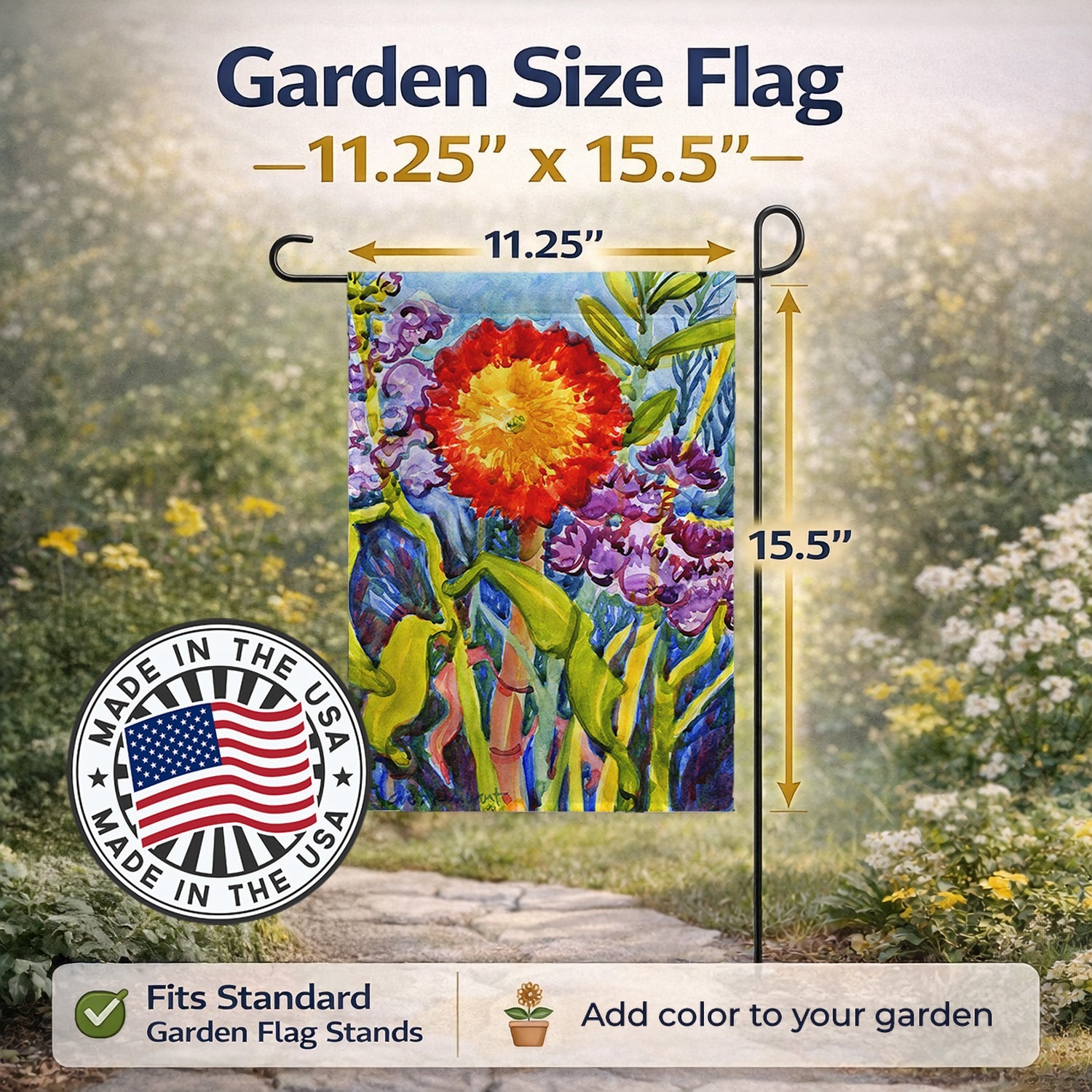 Flower - Sunflower Garden Flag Mailbox Decorative Yard Banner Outside Patio Artwork for Flower Beds, Garden Size, Multicolor