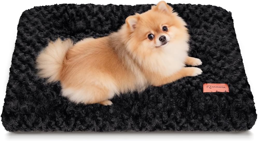 Dog Crate Bed Pad Soft Plush Washable Kennel Mat Anti Slip 24x18 For Small Dogs