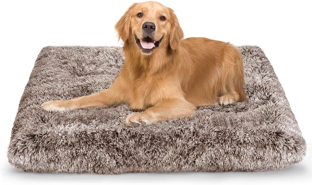 Dog Crate Bed Pad Soft Plush Washable Kennel Mat Anti Slip 24x18 For Small Dogs