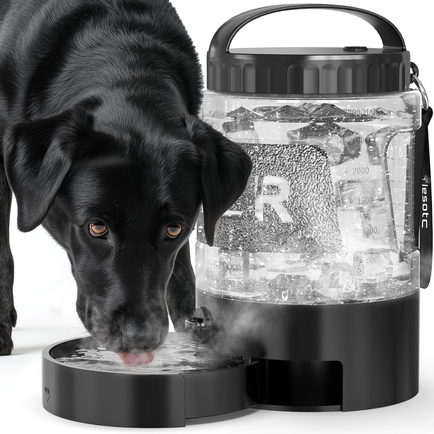 77oz Dog Travel Water Bottle with Bowl Leak Proof Hiking Camping Bottle