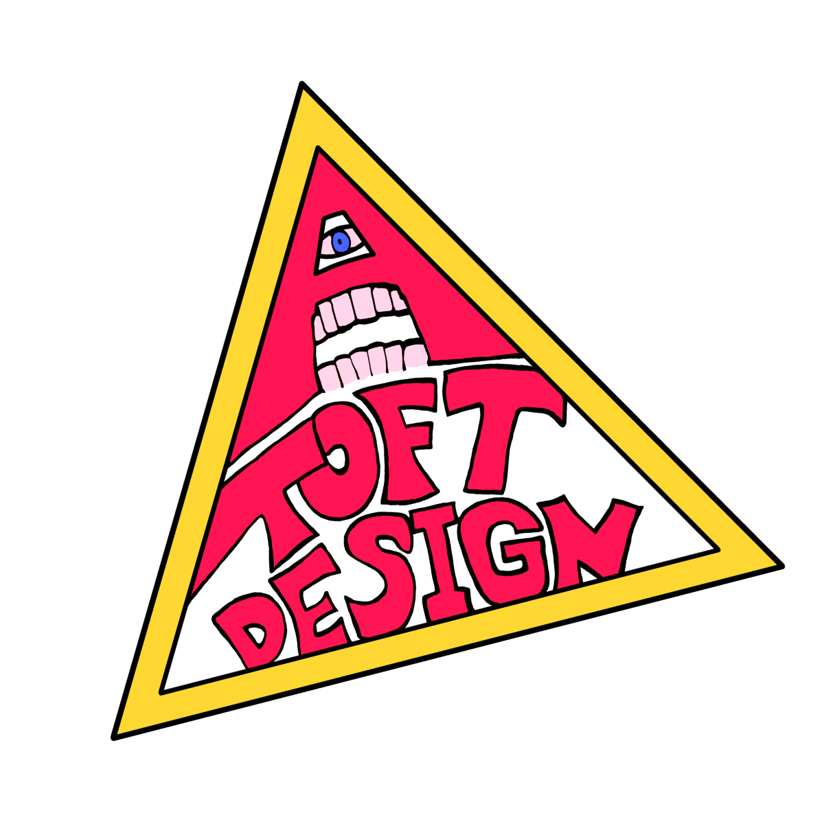Lonnie Toft Design Eye & Teeth Sticker 4.3"