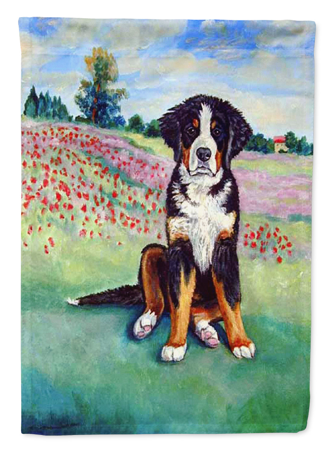 Bernese Mountain Dog Garden Flag Mailbox Decorative Yard Banner Outside Patio Artwork for Flower Beds, Garden Size, Multicolor