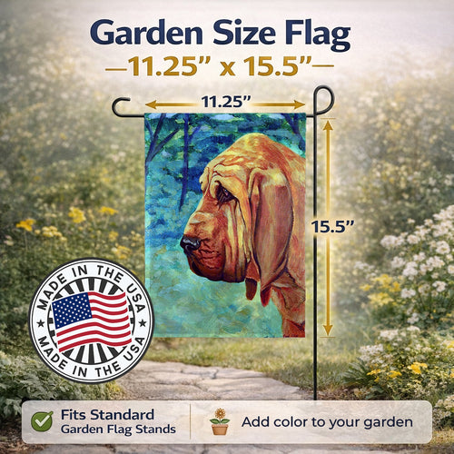 Bloodhound Garden Flag Mailbox Decorative Yard Banner Outside Patio Artwork for Flower Beds, Garden Size, Multicolor