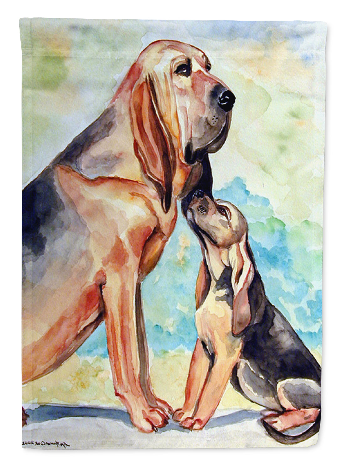 Bloodhound Momma's Love Garden Flag Mailbox Decorative Yard Banner Outside Patio Artwork for Flower Beds, Garden Size, Multicolor