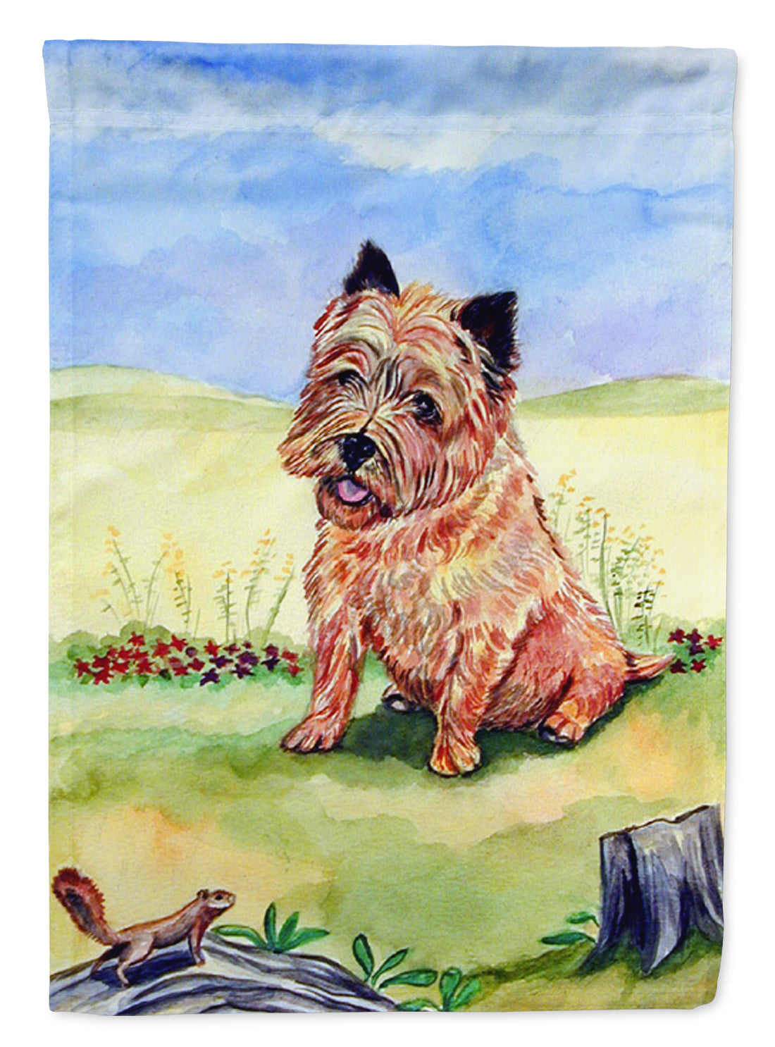 Cairn Terrier and the Chipmunk Garden Flag Mailbox Decorative Yard Banner Outside Patio Artwork for Flower Beds, Garden Size, Multicolor