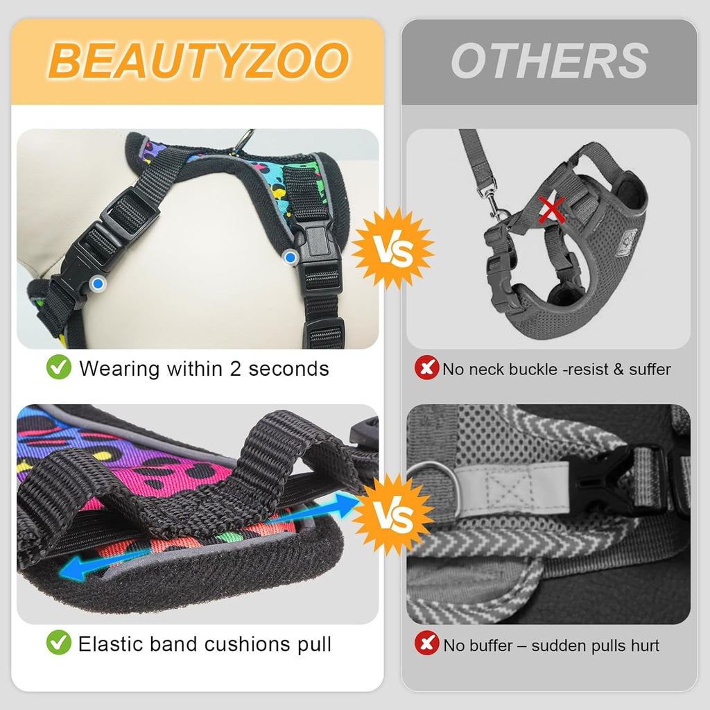 Escape Proof Cat Harness and Leash Reflective Adjustable Soft Vest