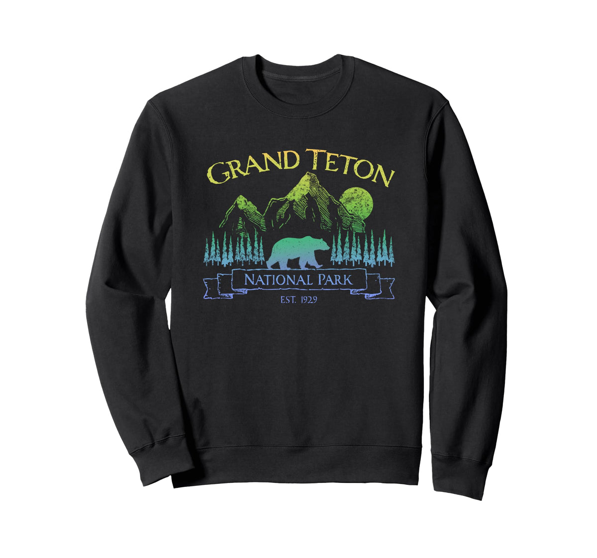 Grand Teton National Park Grizzly Sweatshirt - Custom Art Print Men Women