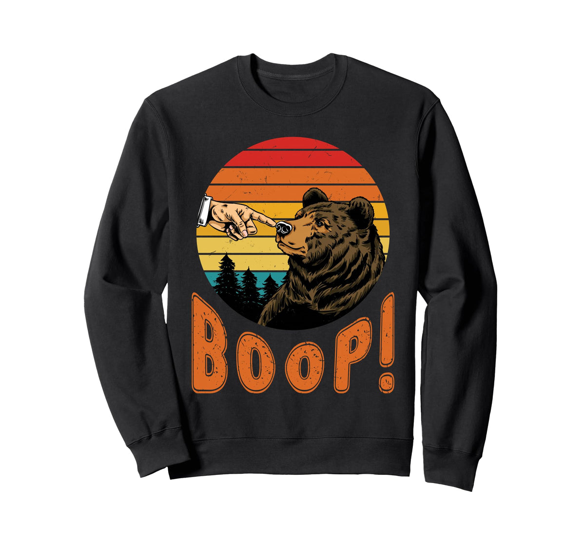 Boop Bear Nose Meme Funny National Sweatshirt - Unique Graphic for Adults
