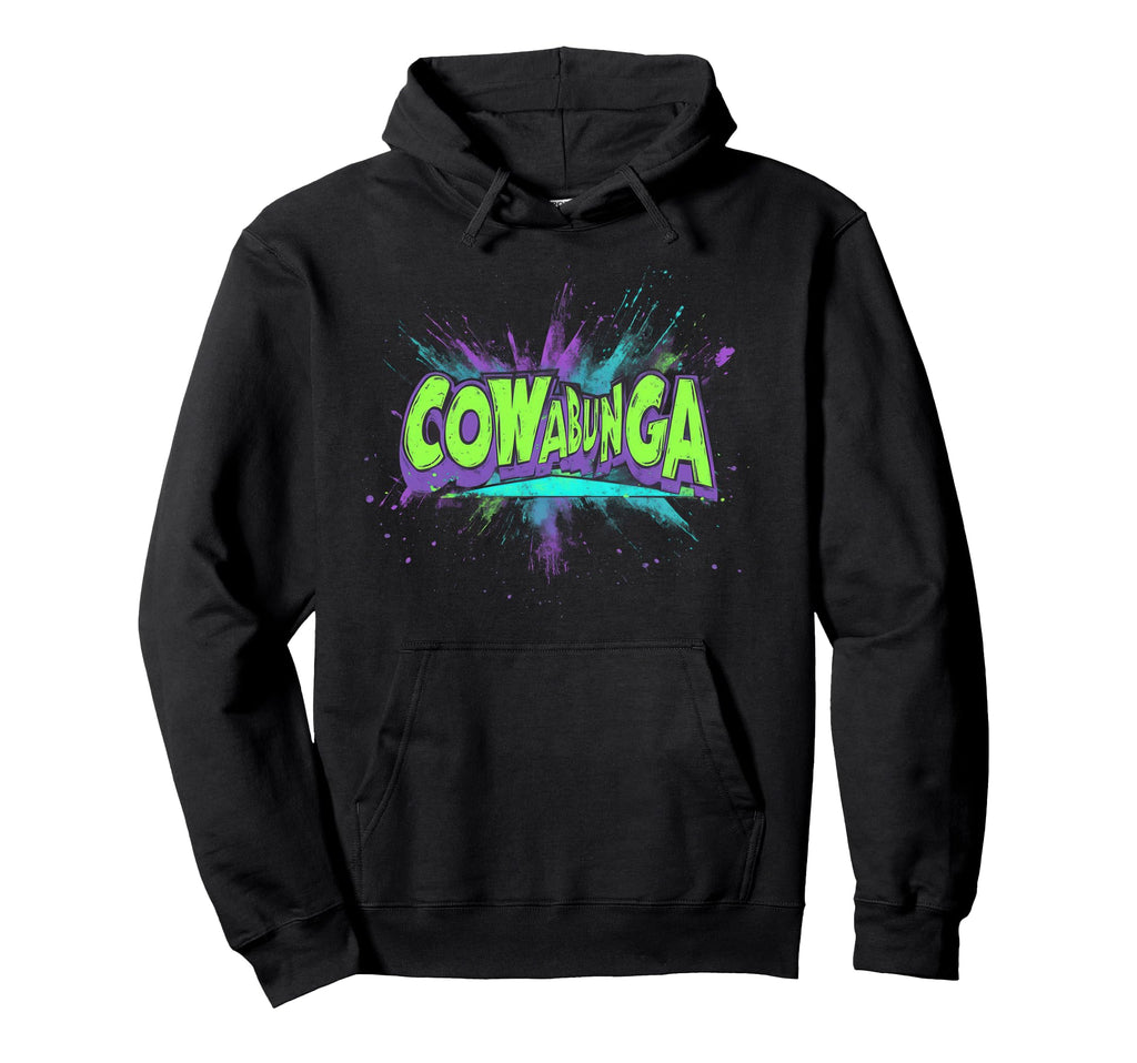 Cowabunga 80S 90S Nostalgia Slang Hoodie - Casual Everyday Wear Men Women