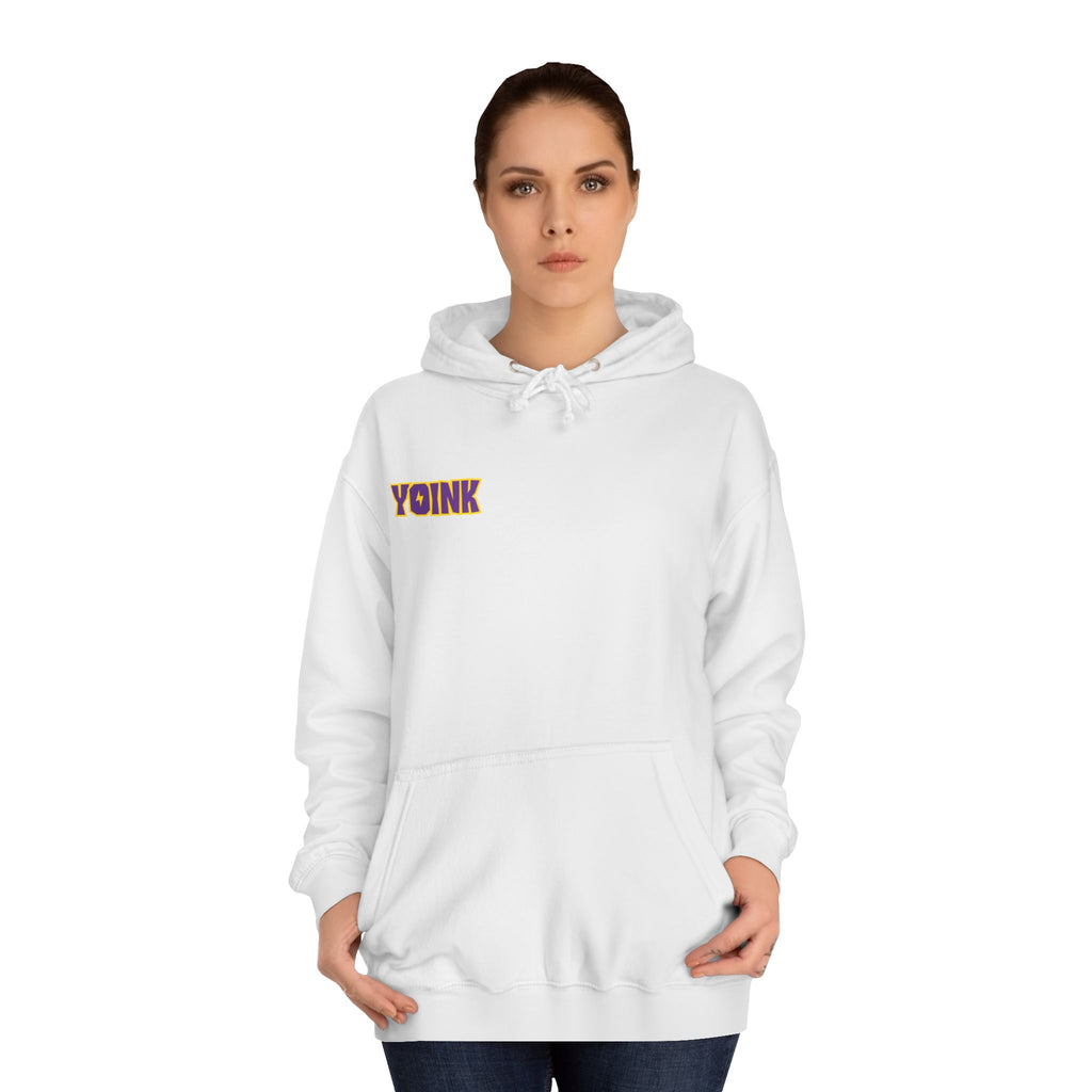 Yoink College Hoodie — Cute Mascot Cartoon Duck Graphic Pullover