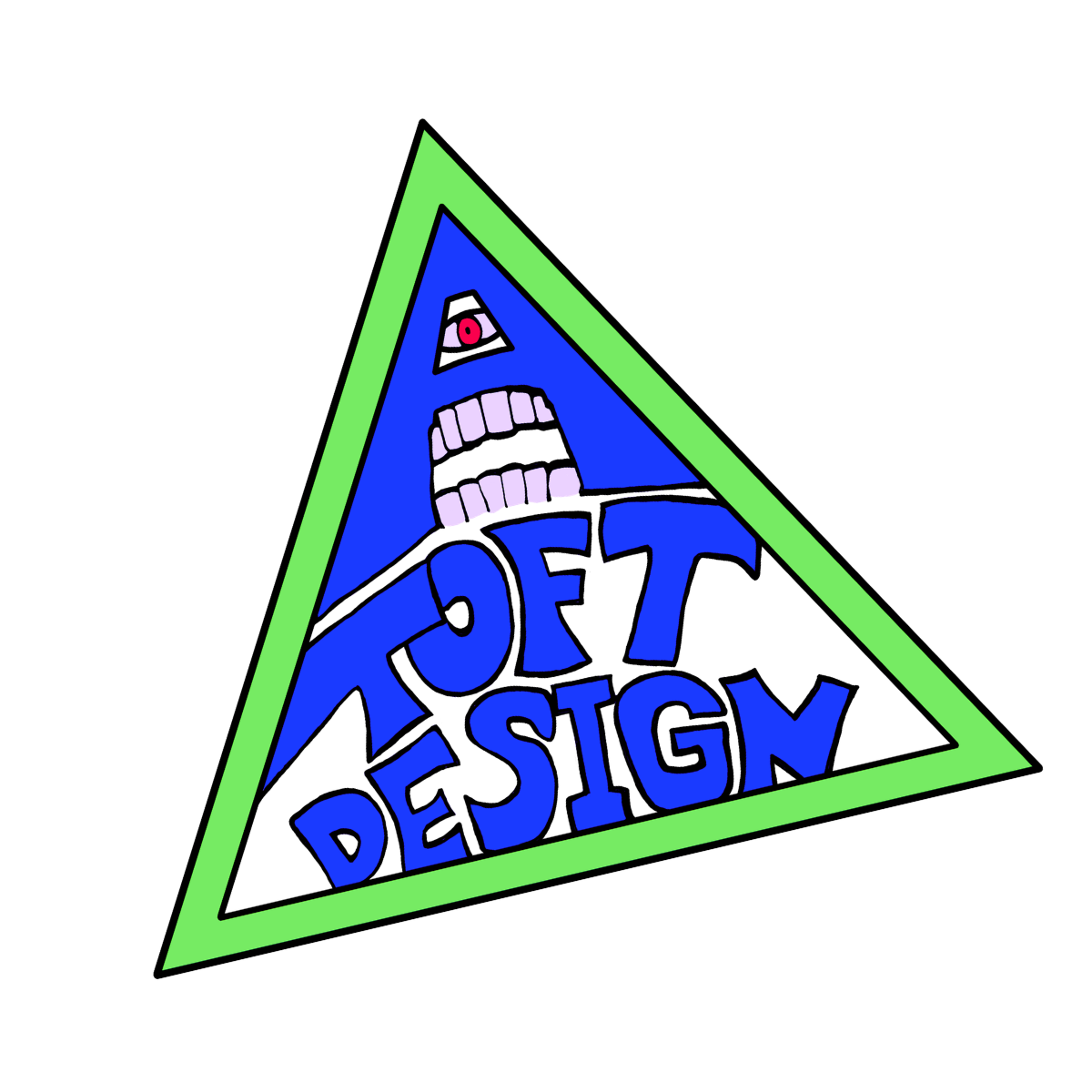 Lonnie Toft Design Eye & Teeth Sticker 4.3"