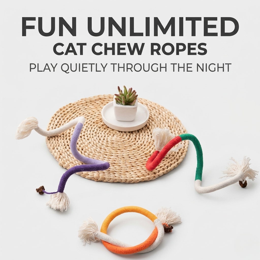 Bead Braided Rope Cat Toy