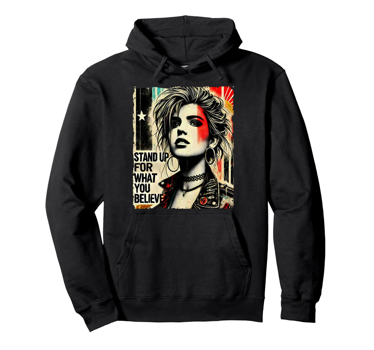 Punk Graffiti 90S Grunge Colorful Hoodie - Unique Graphic Men Women
