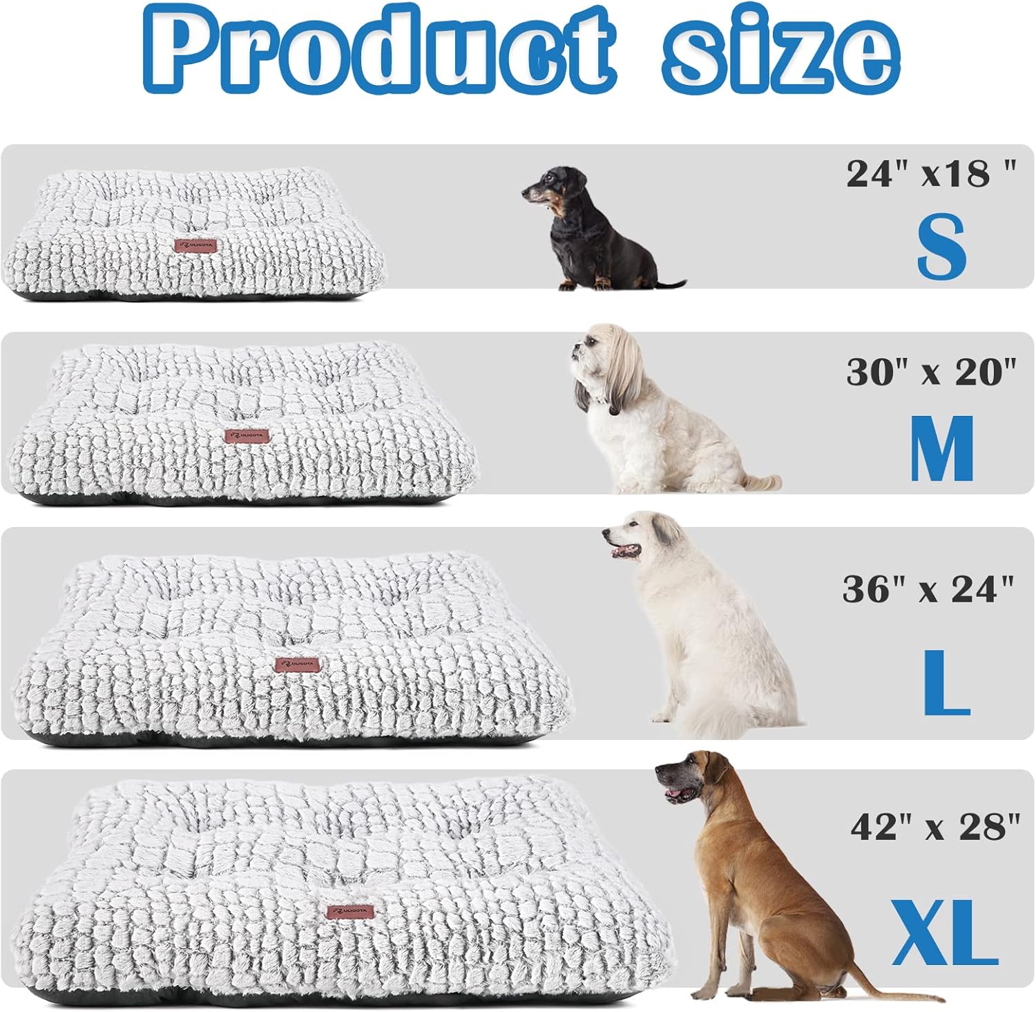 Dog Crate Bed Pad Soft Plush Washable Kennel Mat Anti Slip 24x18 For Small Dogs