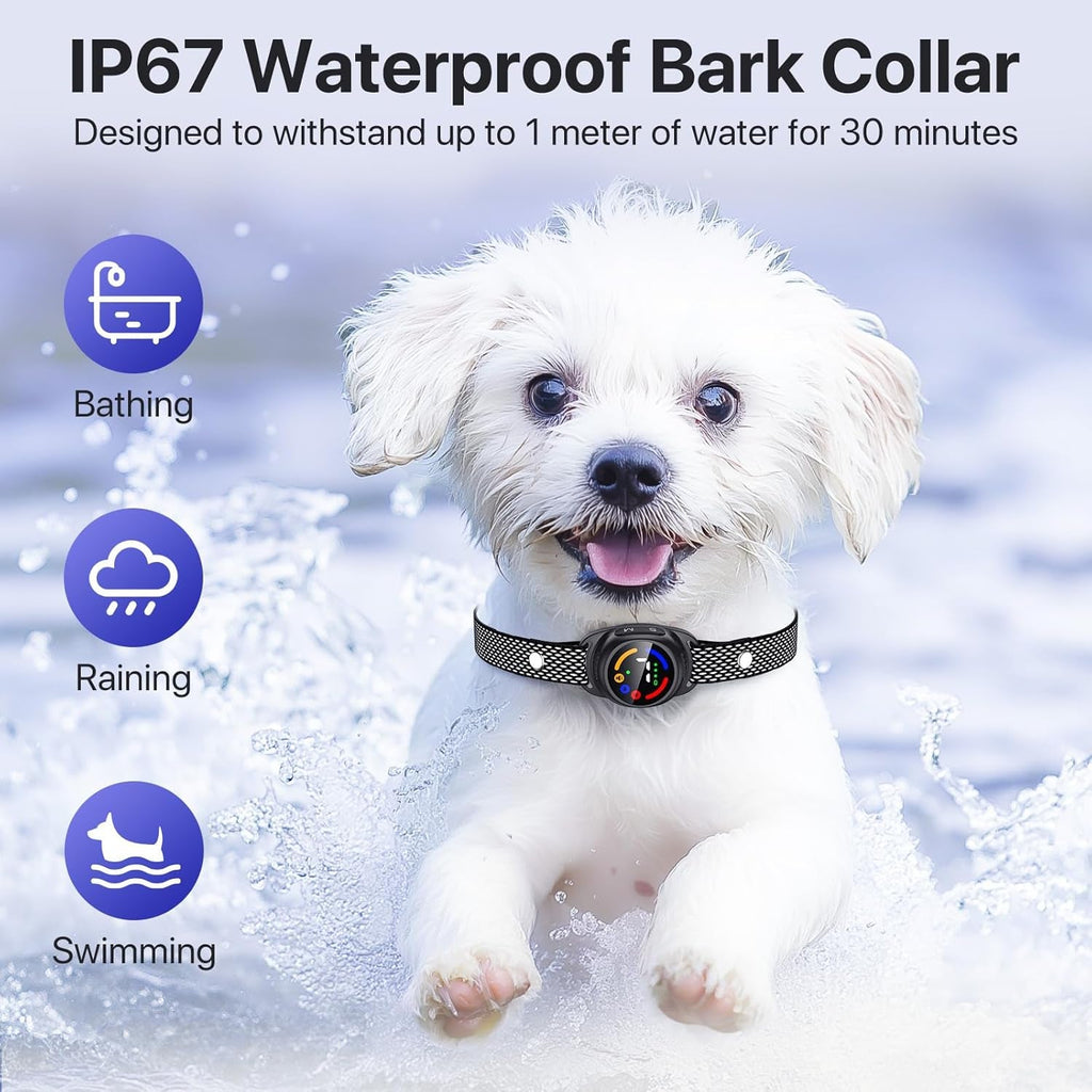 Dog Bark Collar No Shock Beep Vibration Waterproof Small Medium Dogs