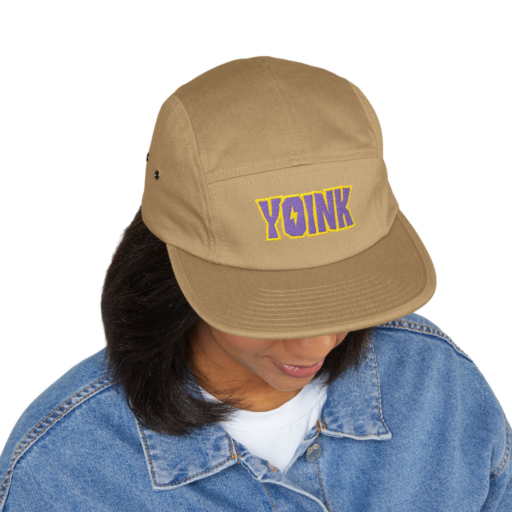 Yoink Embroidered 5-Panel Cap — Casual Streetwear Hat